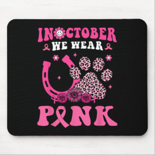 Halloween In October We Wear Pink Horseshoe & Mouse Pad
