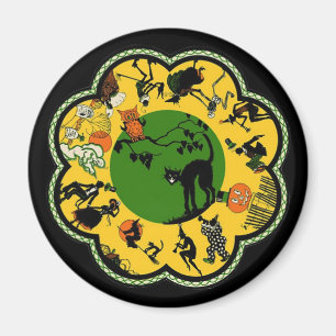 Halloween in the Round Magnet