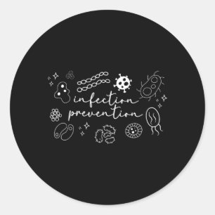 Halloween Infection Preventionist Infection Classic Round Sticker