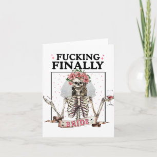 Halloween Ing Finally Bride Skeleton Bachelorette Card