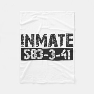 Halloween Inmate Jail Costume Kids Fleece Blanket