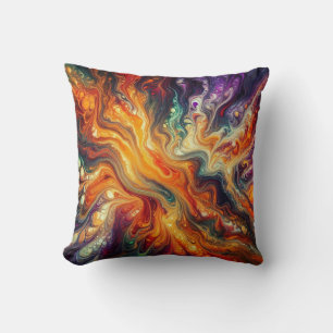 Halloween Inspired / Firery / Tie-Dye Pour Cushion
