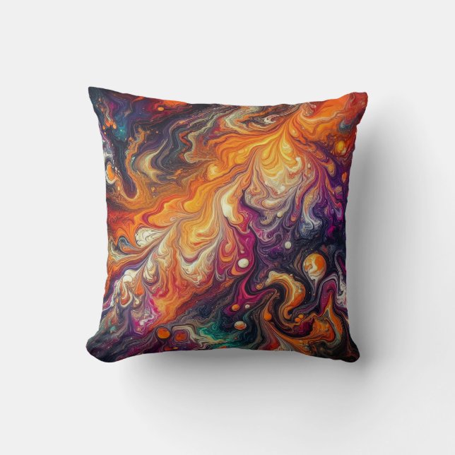 Halloween Inspired / Motion / Tie-Dye Pour Cushion (Front)