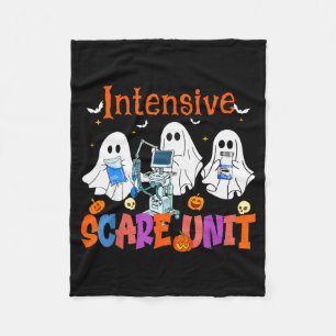 Halloween Intensive Care E Unit Ghost Nurse Icu Nu Fleece Blanket