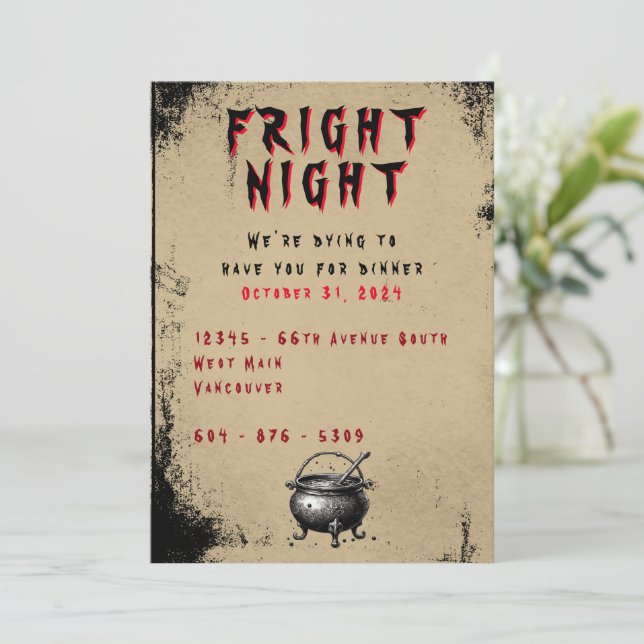Halloween Invitation (Standing Front)