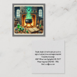 Halloween Invitation Flat Card