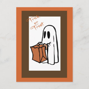 Halloween Invitation Ghost1 Postcard