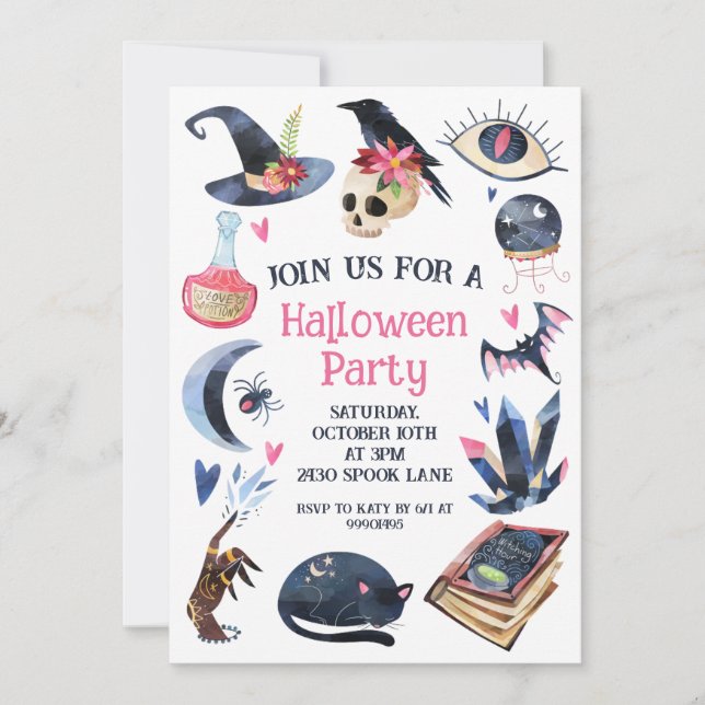 Halloween Invitation, Halloween Party Invitation, Invitation (Front)