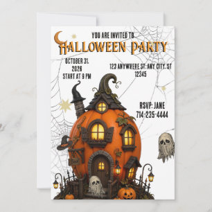 Halloween Invitation Haunted House invitataion