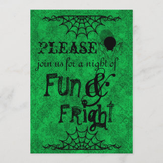 Halloween Invitation in Bright Green