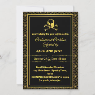 Halloween invitation party card