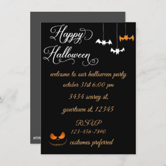 Halloween Invitation write your text