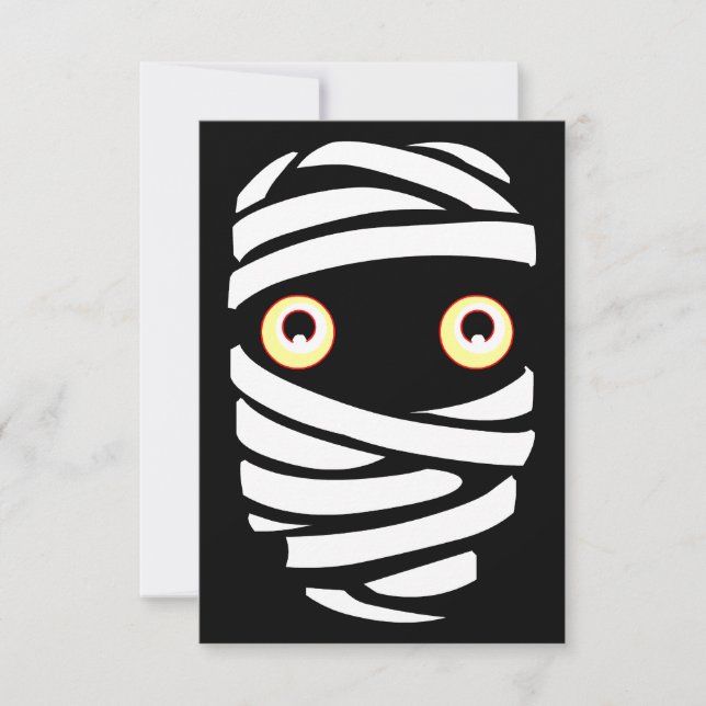 Halloween Invitations Custom Halloween Mummy Cards (Front)