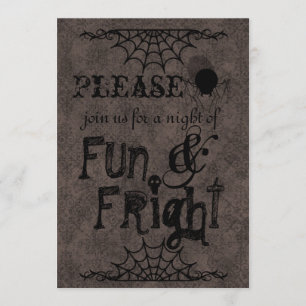 Halloween Invitations In Brown