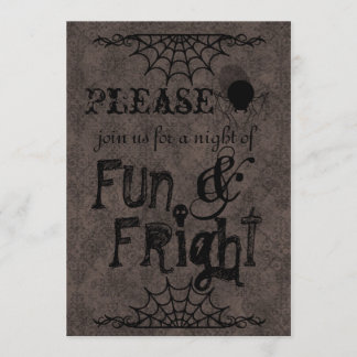 Halloween Invitations In Brown