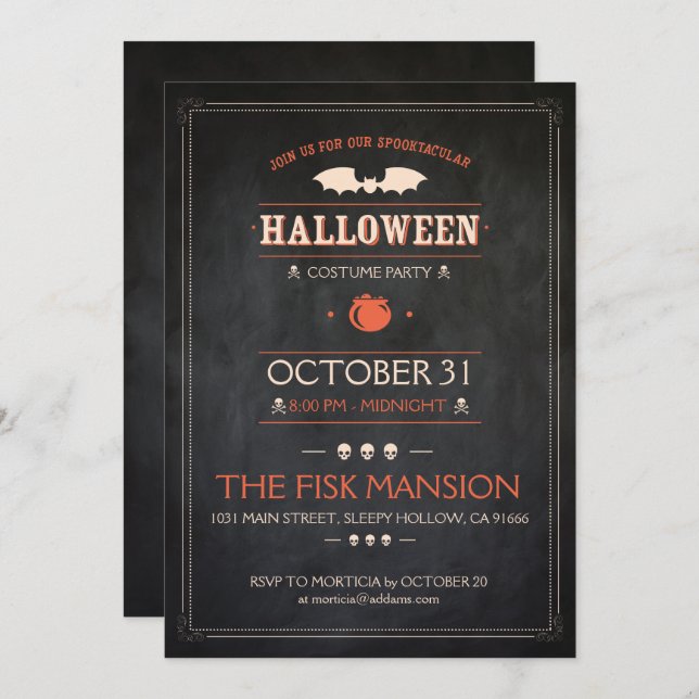 Halloween Invite: Spooktacular - Customisable Invitation (Front/Back)