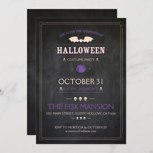 Halloween Invite: Spooktacular - Customisable Invitation (Front/Back)