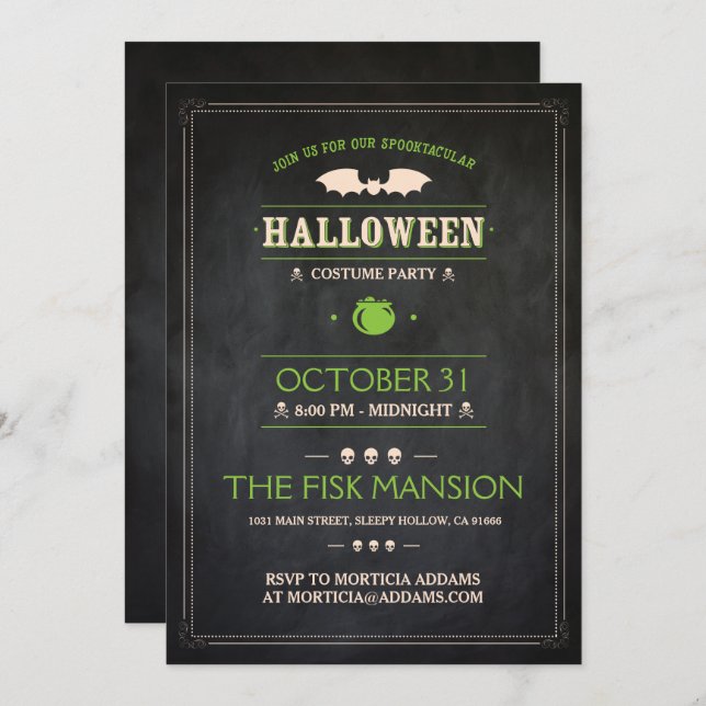 Halloween Invite: Spooktacular - Customisable Invitation (Front/Back)