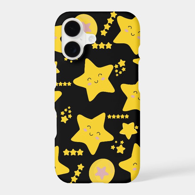 Halloween iPhone 17 Case with Cute Spooky Stars (Back)