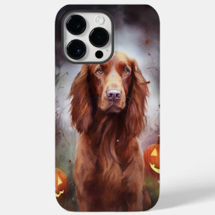 Halloween Irish Red Setter With Pumpkins Scary  Case-Mate iPhone 14 Pro Max Case
