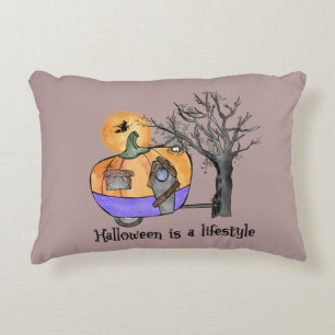 Halloween Is A Lifestyle Camper Trailer Decorative Cushion