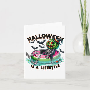 Halloween Is A Lifestyle Ghost Summerween Funny Su Card