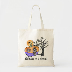 Halloween Is a Lifestyle – Pumpkin Camper Van Tote Bag