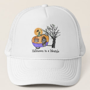 Halloween Is a Lifestyle – Pumpkin Camper Van Trucker Hat