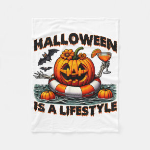 Halloween Is A Lifestyle Spooky Halloween For Men Fleece Blanket