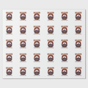 Halloween Is Better Alpaca Orange Skulls Spider We Wrapping Paper