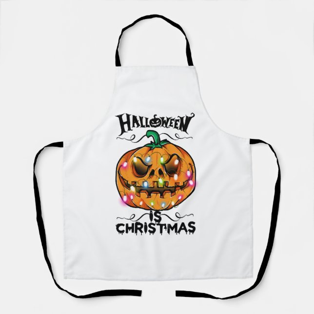 Halloween Is Christmas Apron (Front)
