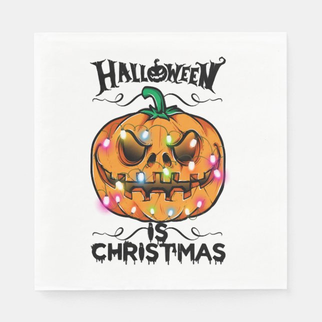 Halloween Is Christmas Napkin (Front)