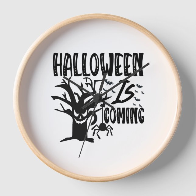 Halloween Is Coming     Clock (Front)