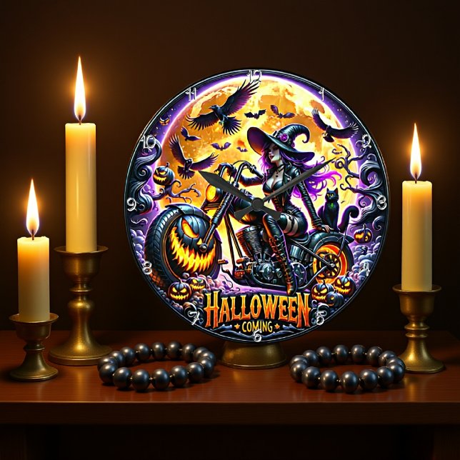 Halloween is Coming  Large Clock (Creator Uploaded)