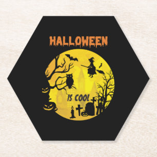Halloween is cool Halloween funny gift Paper Coaster