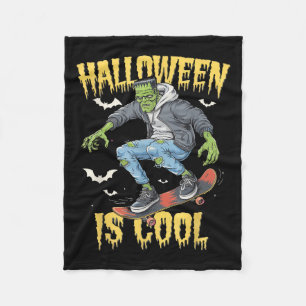 Halloween Is Cool Women Men Frankenstein Monster Fleece Blanket
