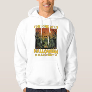 Halloween Is Everyday Graveyard Zombies Bonfire Pu Hoodie