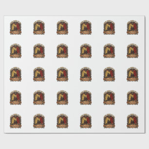 Halloween Is Everyday Haunted House Bats Pumpkins_ Wrapping Paper