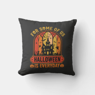 Halloween Is Everyday Haunted House Retro Cushion