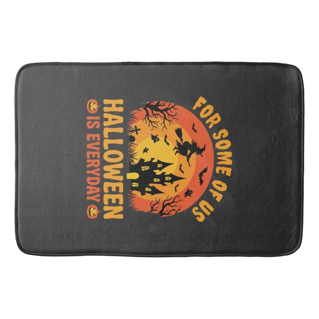 Halloween Is Everyday Haunted House Witch Bath Mat (Front)
