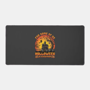 Halloween Is Everyday Haunted House Witch Moon_1 Desk Mat