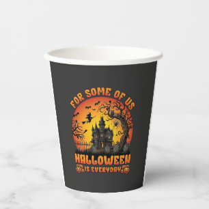 Halloween Is Everyday Haunted House Witch Moon_1 Paper Cups