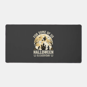 Halloween Is Everyday Haunted Moon Witch Silhouett Desk Mat