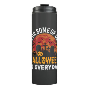 Halloween Is Everyday Spooky Graveyard Moon Thermal Tumbler