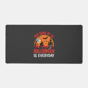 Halloween Is Everyday Witch Haunted House Desk Mat