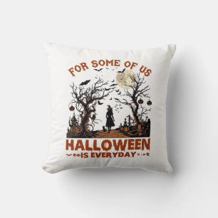Halloween Is Everyday Witch Silhouette Full Moon G Cushion