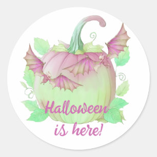 Halloween is here classic round sticker