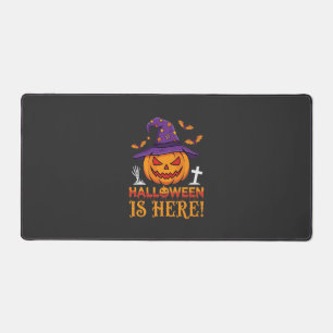 Halloween Is Here Witch Pumpkin Vector Desk Mat