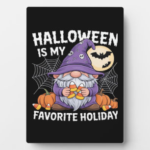 Halloween Is My Favorite Holiday Pumpkin Candy Cor Plaque