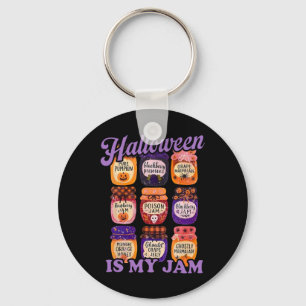 Halloween Is My Jam Pumpkin Scary Fall Autumn Spoo Key Ring